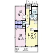 カトル アンソレイエの間取り画像