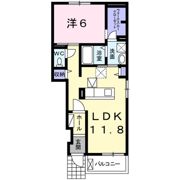 ルネス開成Bの間取り画像