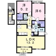 リーファ・ヴィラ ヤマキドⅡの間取り画像