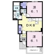 メゾン桜坂Ⅲの間取り画像