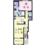 パレス堅田の間取り画像