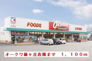 近くのオークワ緑ヶ丘店様まで1,100m(徒歩14分)