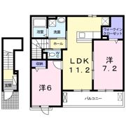 トレインビュー船穂Aの間取り画像