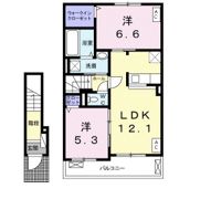 さんこ～ぽ八代Ⅱ Bの間取り画像