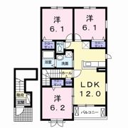 プレジール Bの間取り画像