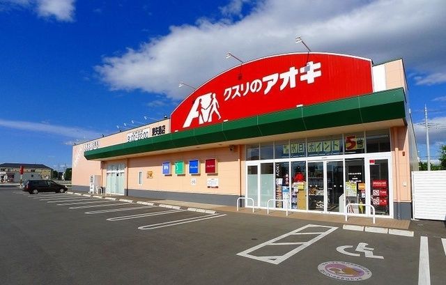 近くのクスリのアオキまで800m（徒歩10分）
