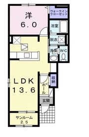 ラ メール デ ゼトワールⅡの間取り画像
