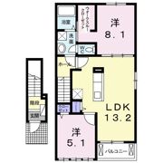 アンソレイエ Ⅵの間取り画像