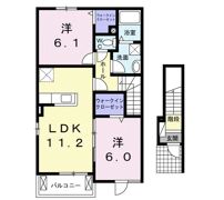 カルム トロワ K Ⅱの間取り画像