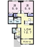 ラピロス姶良Ⅱの間取り画像