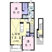 リブフラットBの間取り画像