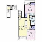 ハイム新磯野の間取り画像