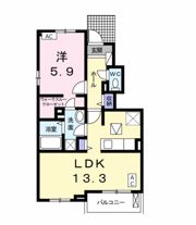 ラ・ポーム Bの間取り画像