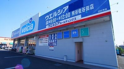近くのウェルシア熊谷佐谷田店まで950m（徒歩12分）