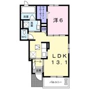 アベニール鬼無Aの間取り画像