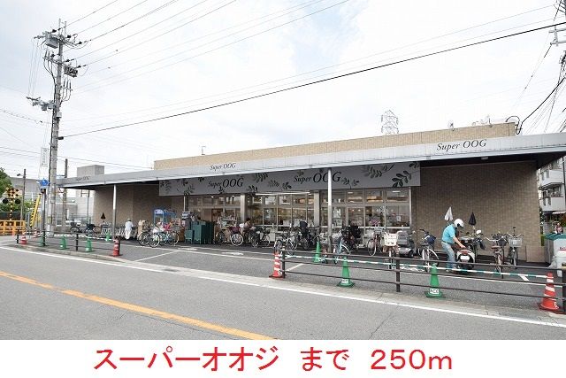 近くのスーパーオオジまで250m（徒歩4分）