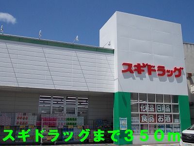 近くのスギドラッグまで350m（徒歩5分）