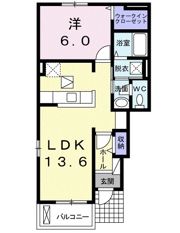 メゾン アンソレイエ Ⅲの間取り画像