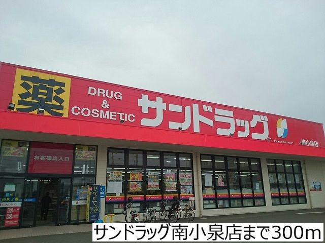 近くのサンドラッグ南小泉店まで300m（徒歩4分）