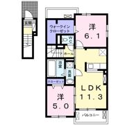 ピュアハイツ・華Aの間取り画像