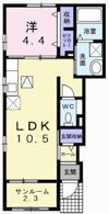 クローバー上本町の間取り画像