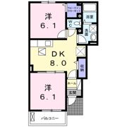 オイコス オニロ Bの間取り画像