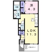 R．Kハイム Ⅰの間取り画像