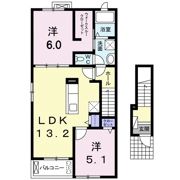 エレガント ヴェルスⅢ Bの間取り画像