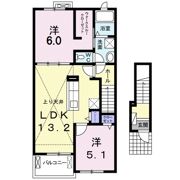 エレガント ヴェルスⅢ Bの間取り画像