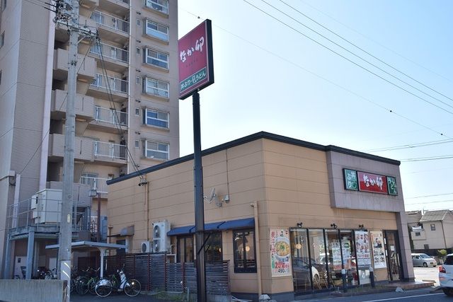 近くのなか卯 鳴海店まで500m（徒歩7分）
