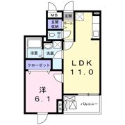 ハレルアナの間取り画像