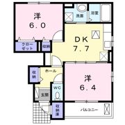 メゾン ド カベヤAの間取り画像