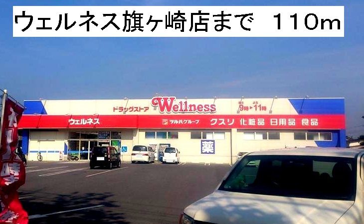 近くのウェルネス旗ヶ崎店まで110m（徒歩2分）