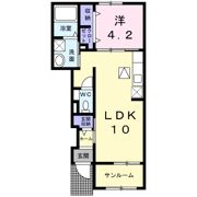 クレールAの間取り画像