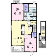 B－up華 Ⅱの間取り画像