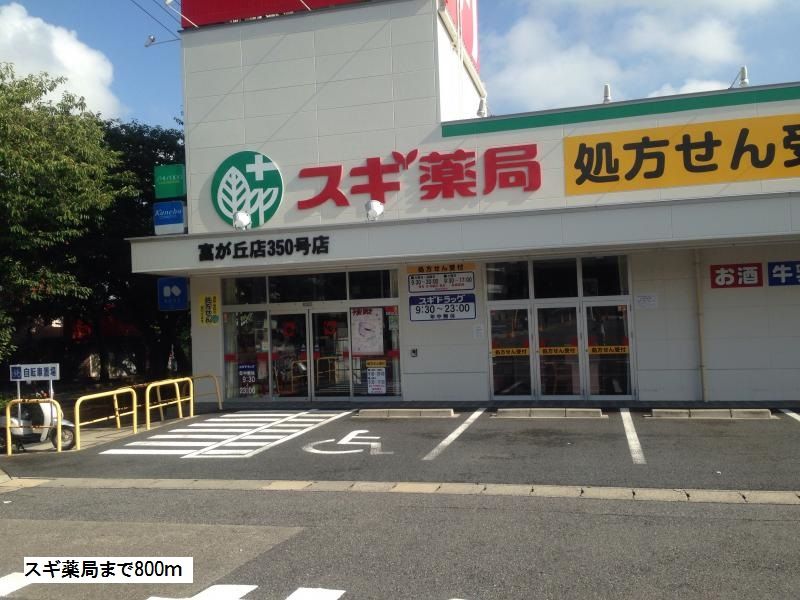 近くのスギ薬局まで800m（徒歩10分）