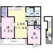 グリーンヒルズ福山・弐番館の間取り画像