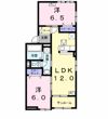 カレント ヒガシウズラA Ⅰの間取り画像