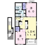 アット朝日Bの間取り画像