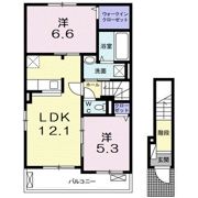 琵琶パレスⅡの間取り画像