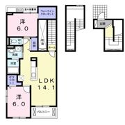 les amies（レザミ）の間取り画像