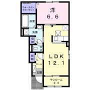 ベル・プロムナード Bの間取り画像