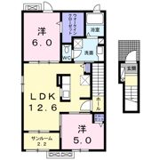 アプリコット Aの間取り画像