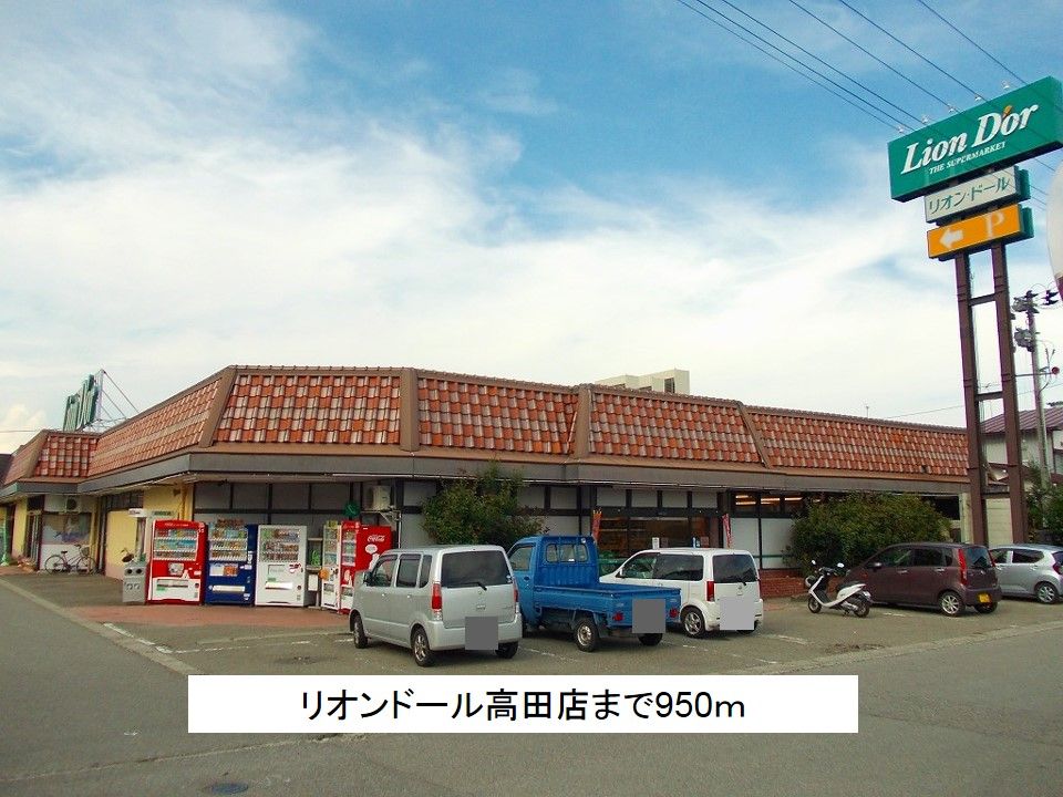 近くのリオンドール高田店まで950m(徒歩12分)