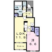 イーストシュラインⅠの間取り画像