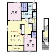サンライズ滝の沢Aの間取り画像