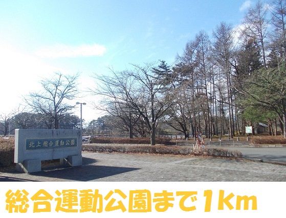 近くの総合運動公園まで1,000m（徒歩13分）