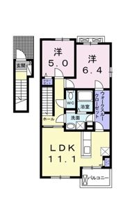 カーサ・カメリア松山インターⅡの間取り画像