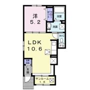 トライスト北城Aの間取り画像