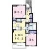 エムズ ドゥーエ Ⅱの間取り画像